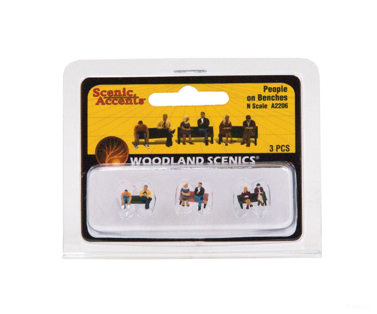 Woodland Scenics 2206 People On Benches (N) Figures