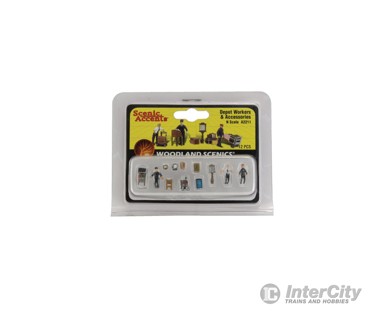 Woodland Scenics 2211 Depot Workers & Accessories (N) Figures