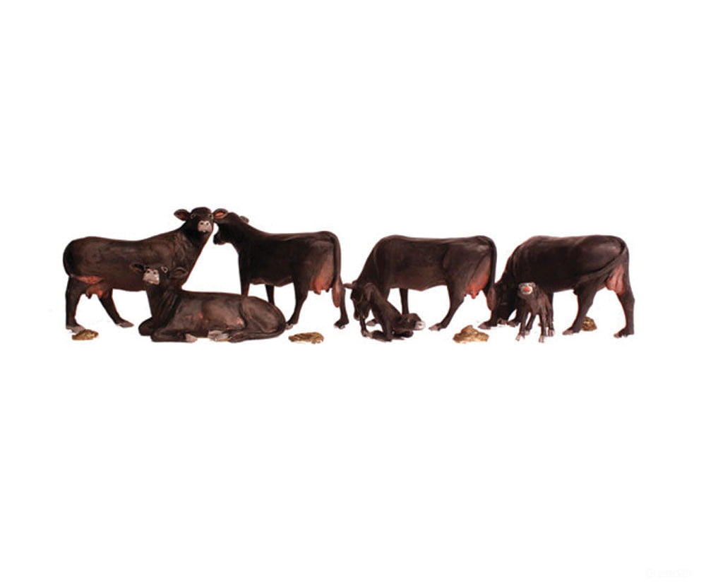 Woodland Scenics 2217 Black Angus Cows (N) Figures