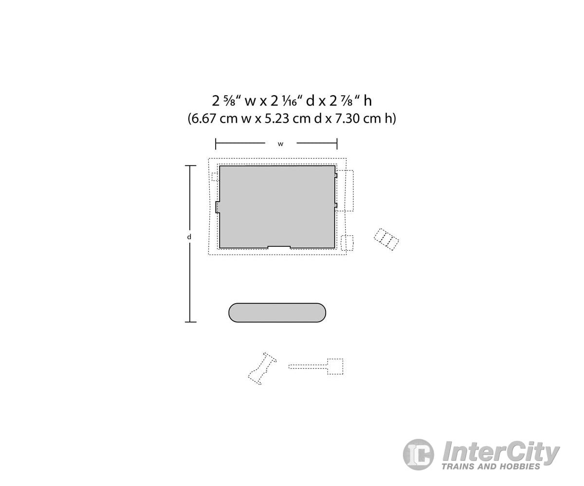 Woodland Scenics 223 Scenic Details(R) - - Gas Station - Kit (Unpainted Metal) 4 X 2 - 7/8’ 10.2