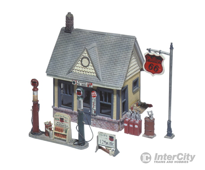 Woodland Scenics 223 Scenic Details(R) - - Gas Station - Kit (Unpainted Metal) 4 X 2 - 7/8’ 10.2