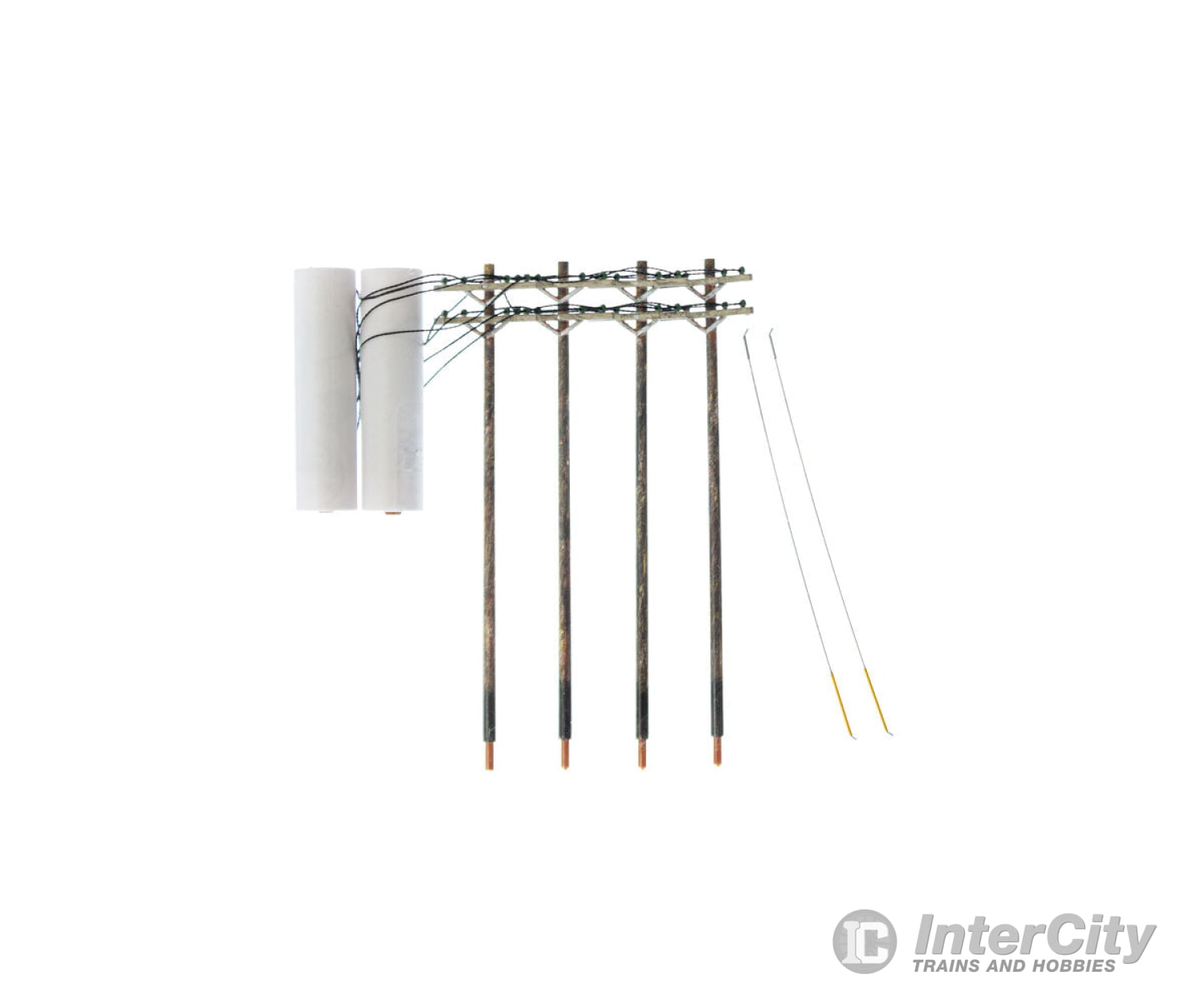 Woodland Scenics 2266 Pre - Wired Poles Double Crossbar (Ho) Scenery Details