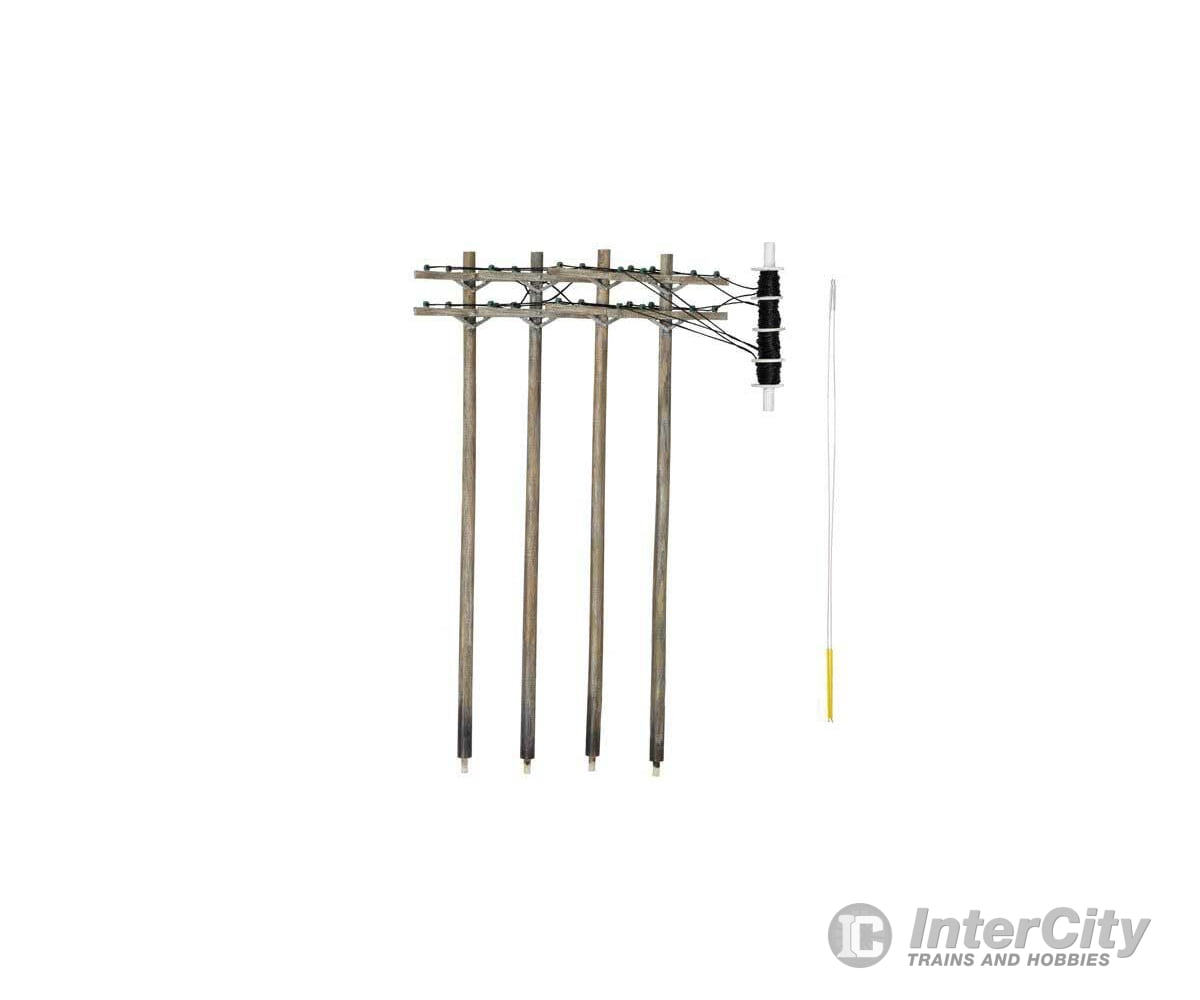 Woodland Scenics 2266 Pre-Wired Poles Double Crossbar (HO) Scenery Details