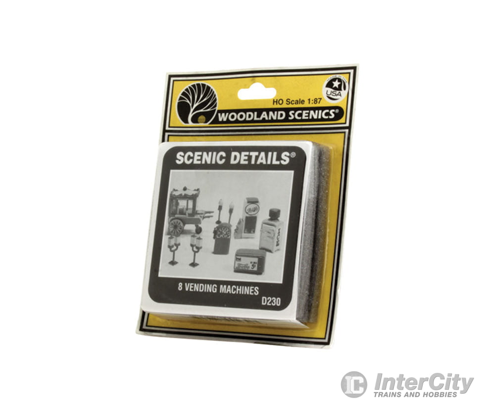 Woodland Scenics 230 Scenic Details(R) (Unpainted Metal Castings) Assorted Vending Machines (Ice