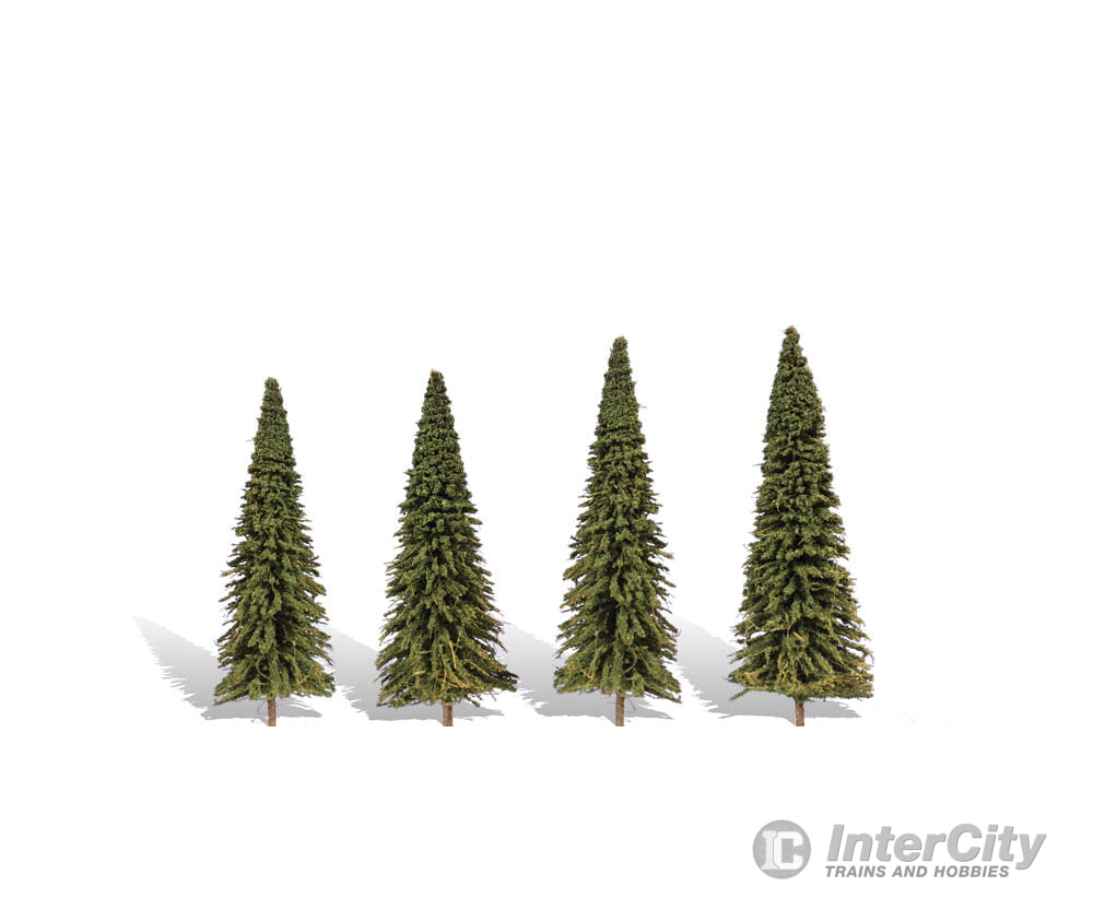 Woodland Scenics 3568 Forever Green 4’ - 6’ - 4/Pk Classic Trees & Vegetation