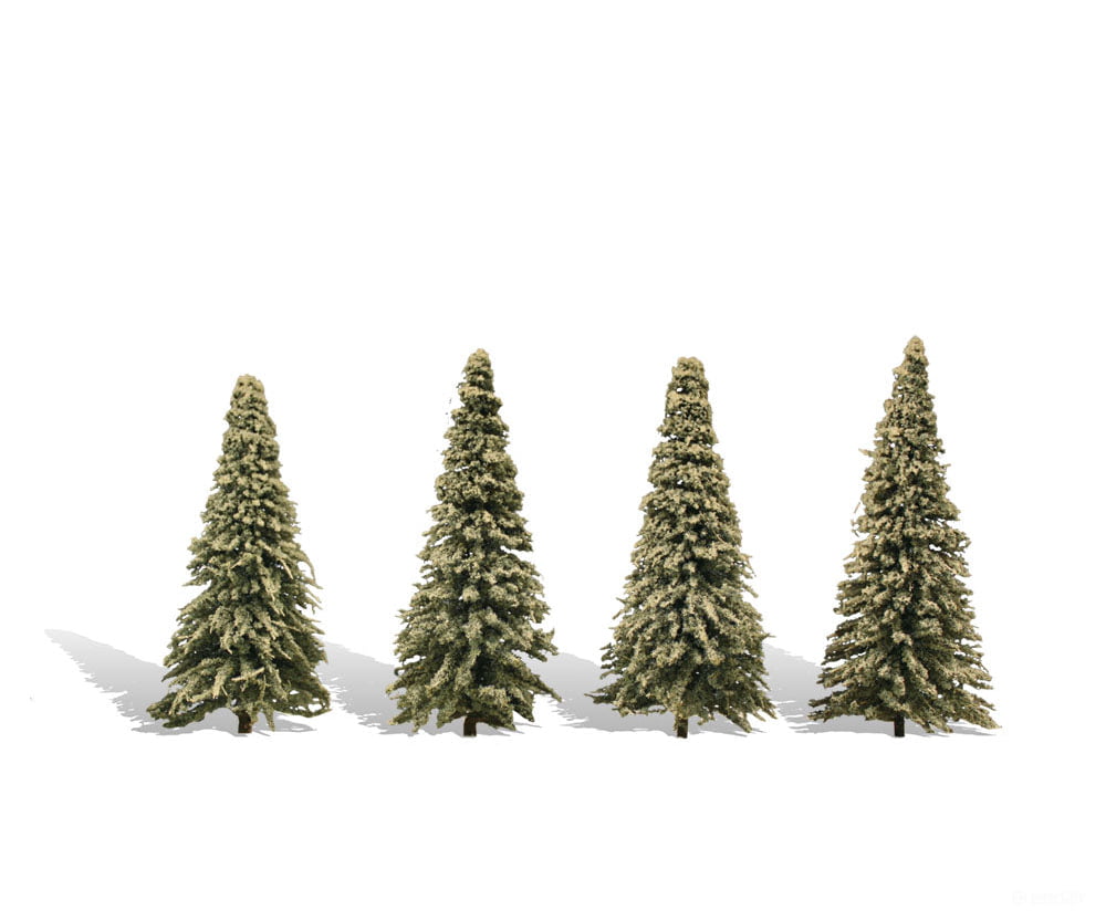 Woodland Scenics 3569 Blue Needle 4’-6’ - 4/Pk Classic Trees & Vegetation