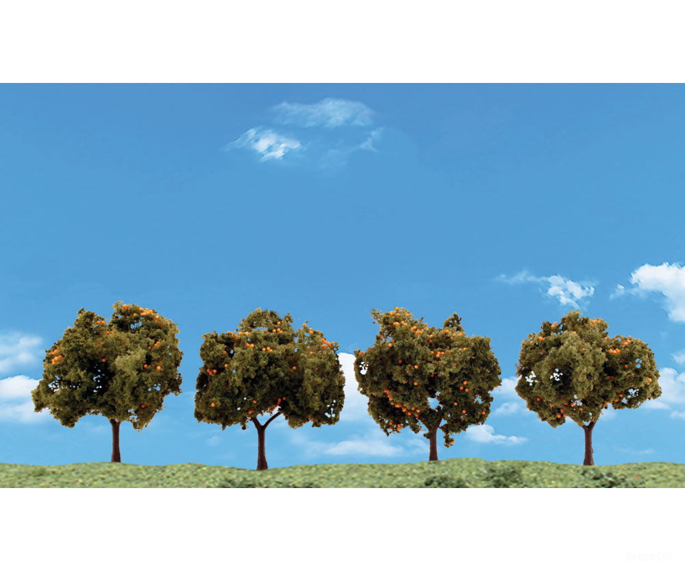 Woodland Scenics 3592 Orange Trees 2’-3’ (4/Pk) Classic & Vegetation