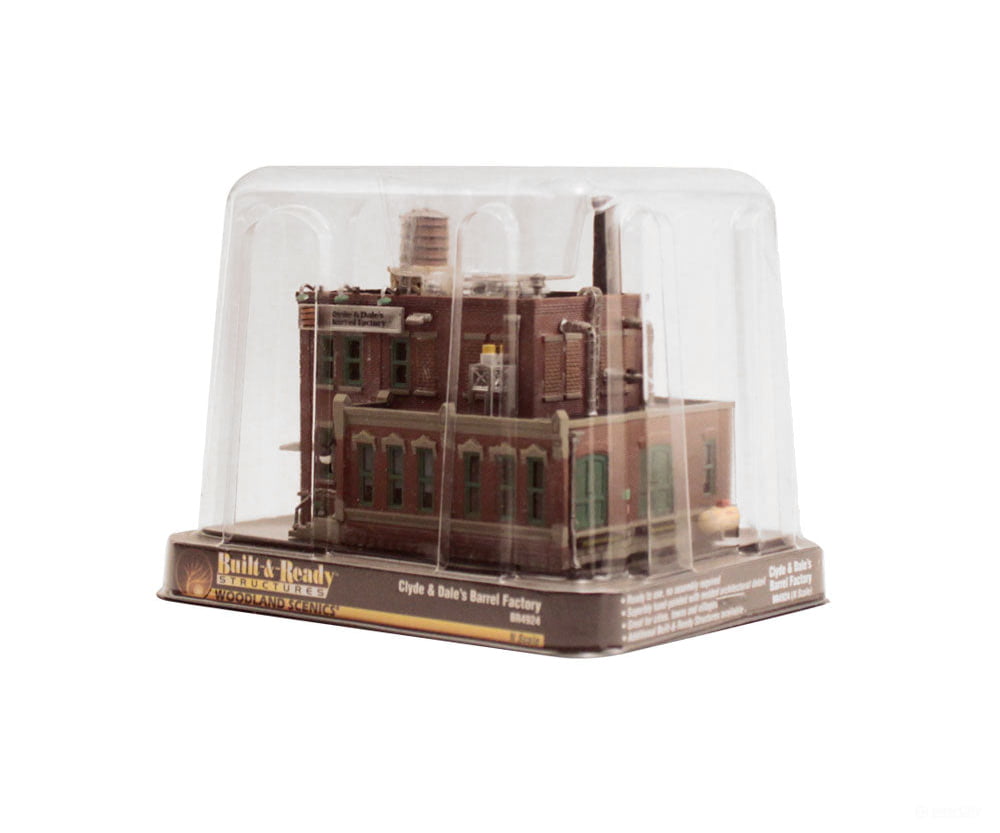 Woodland Scenics 4924 Clyde & Dales Barrel Factory (Lit) N Scale Structures