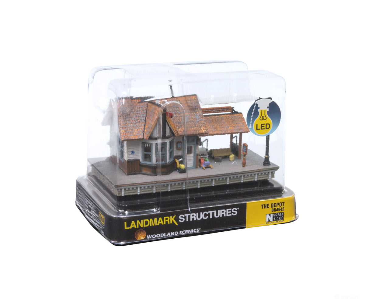 Woodland Scenics 4942 The Depot (Lit) N Scale Structures