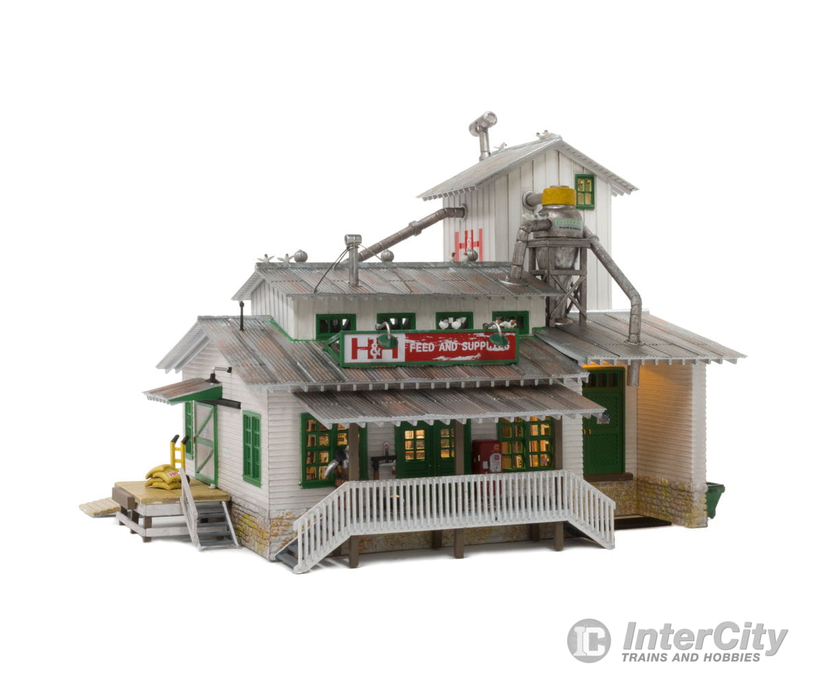 Woodland Scenics 4949 H & Feed Mill (Lit) N Scale Structures