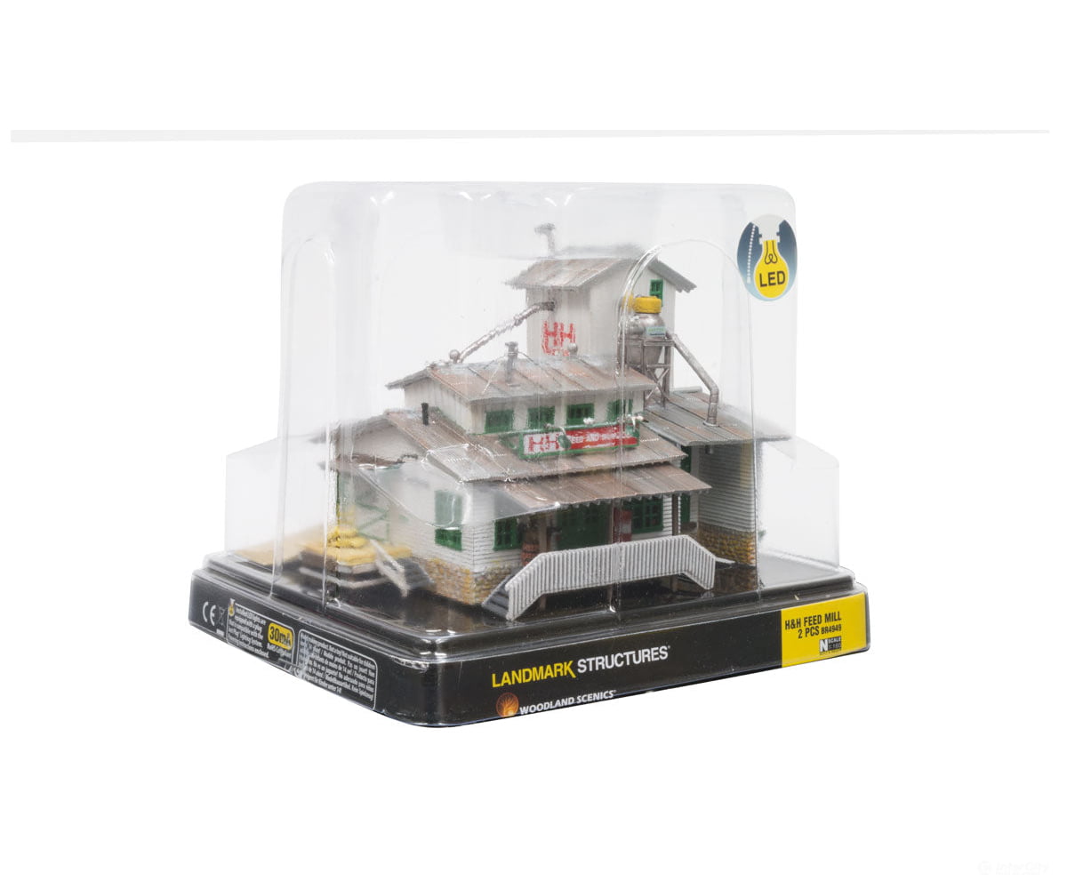 Woodland Scenics 4949 H & Feed Mill (Lit) N Scale Structures