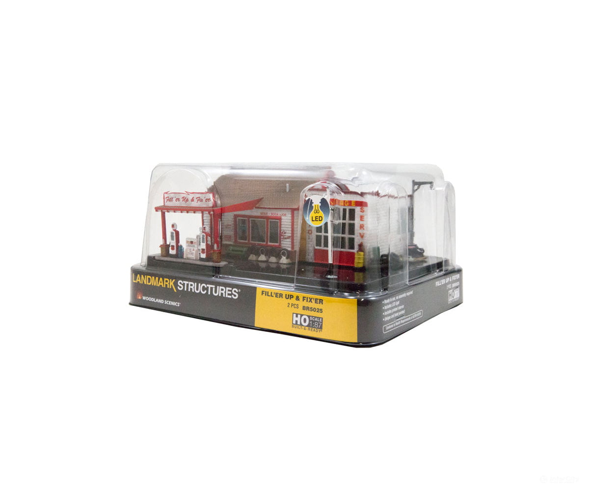 Woodland Scenics 5025 Fill’er Up & Fix’er (Lit) Ho Scale Structures
