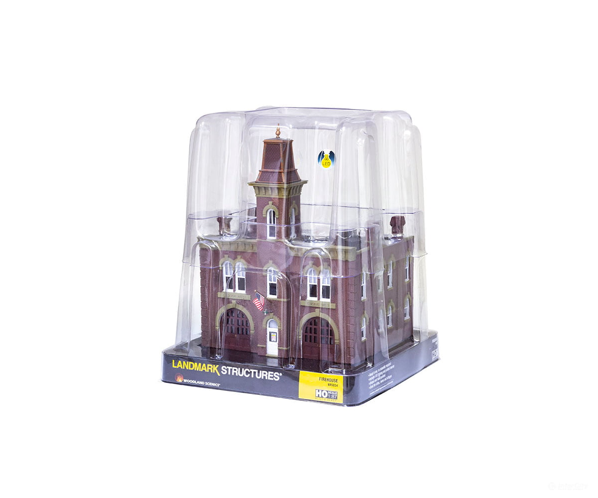 Woodland Scenics 5034 Firehouse (Lit) Ho Scale Structures