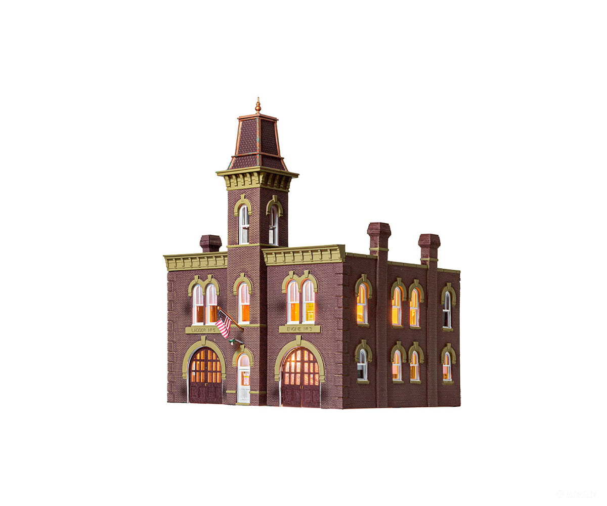 Woodland Scenics 5034 Firehouse (Lit) Ho Scale Structures