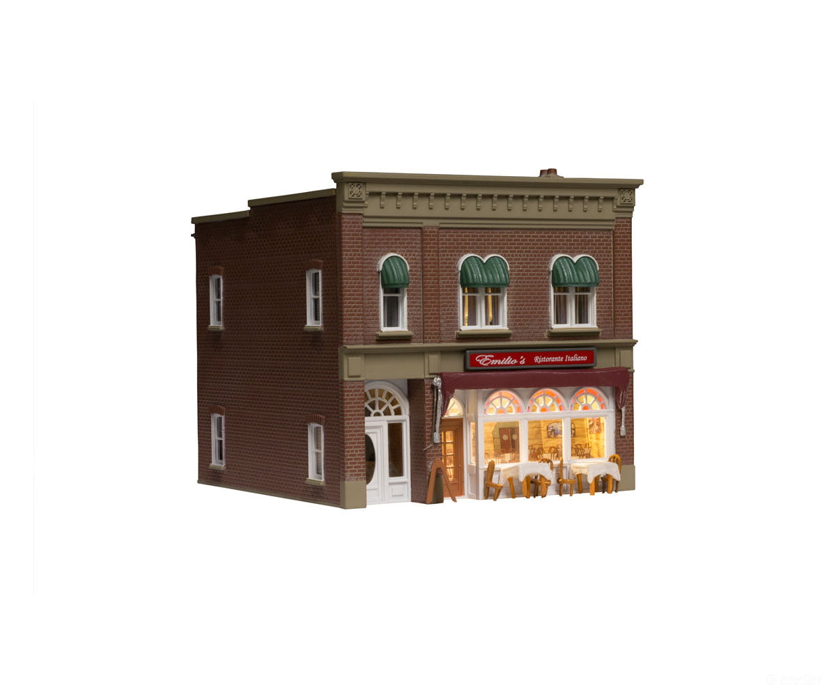 Woodland Scenics 5055 Emilio’s Italian Restaurant (Lit) Ho Scale Structures