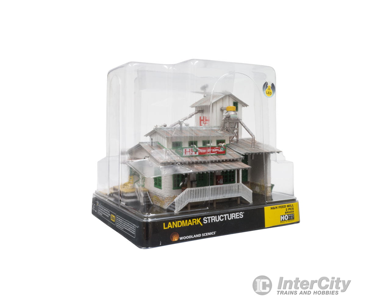 Woodland Scenics 5059 H & Feed Mill (Lit) Ho Scale Structures