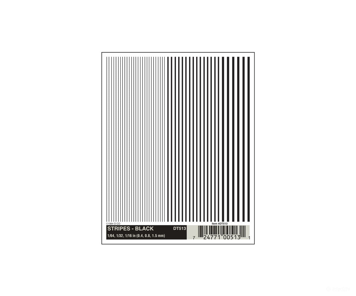Woodland Scenics 513 Decal - Stripe Black Decals