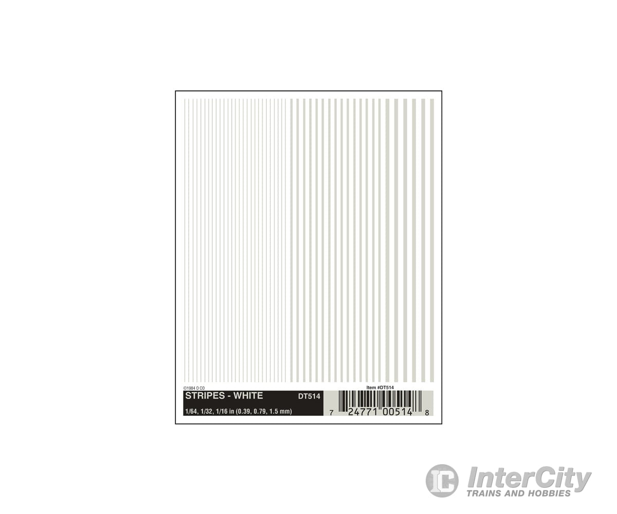 Woodland Scenics 514 Decal - Stripe White Decals