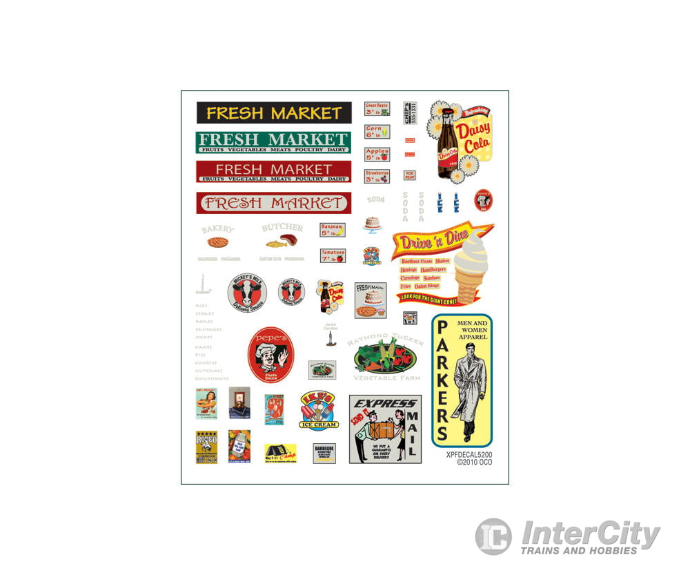 Woodland Scenics 5200 Fresh Market - Landmark Structures(R) - - Kit 2 - 7/16 X 2’ 6.2 5.1Cm