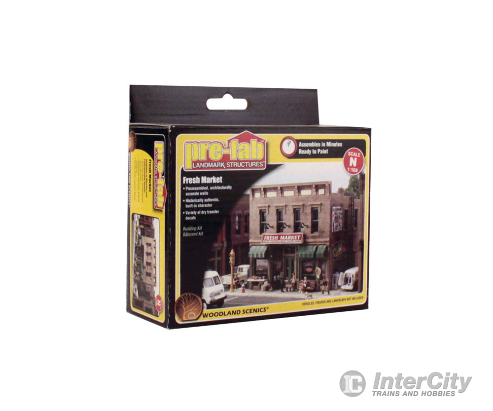 Woodland Scenics 5200 Fresh Market - Landmark Structures(R) - - Kit 2 - 7/16 X 2’ 6.2 5.1Cm