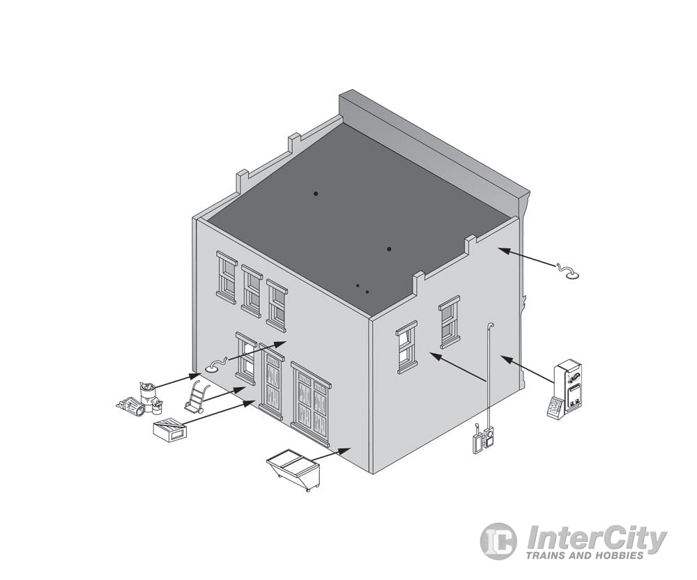 Woodland Scenics 5200 Fresh Market - Landmark Structures(R) - - Kit 2 - 7/16 X 2’ 6.2 5.1Cm