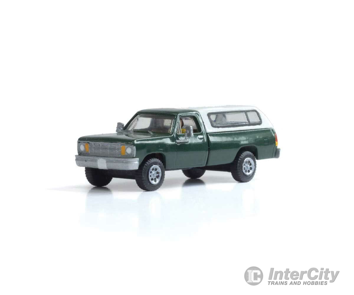 Woodland Scenics 5364 Camper Shell Truck - Modern Era Vehicles -- Green White Cars & Trucks