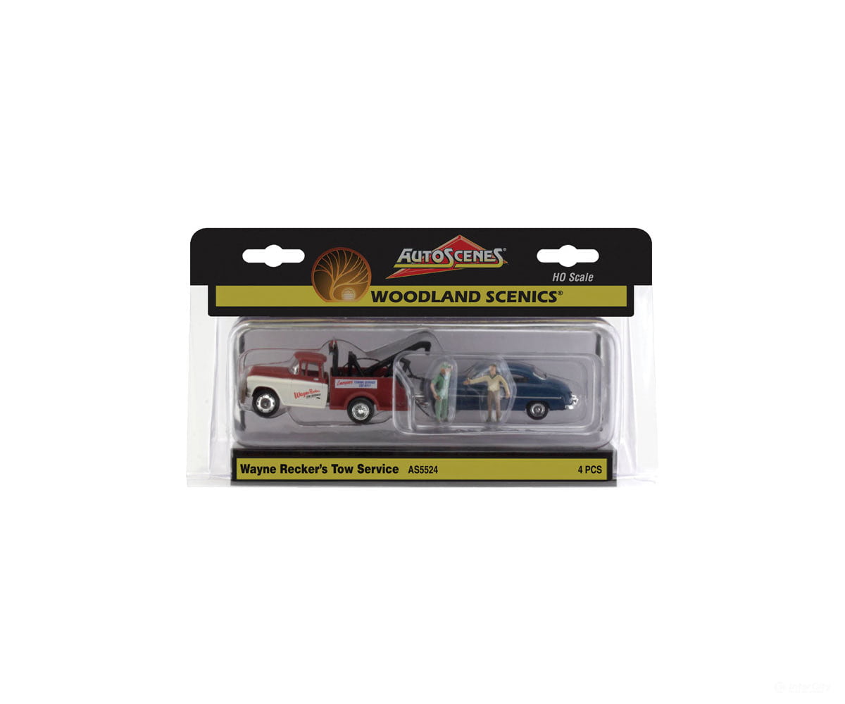 Woodland Scenics 5524 Wayne Recker Tow Service (Ho) Cars & Trucks