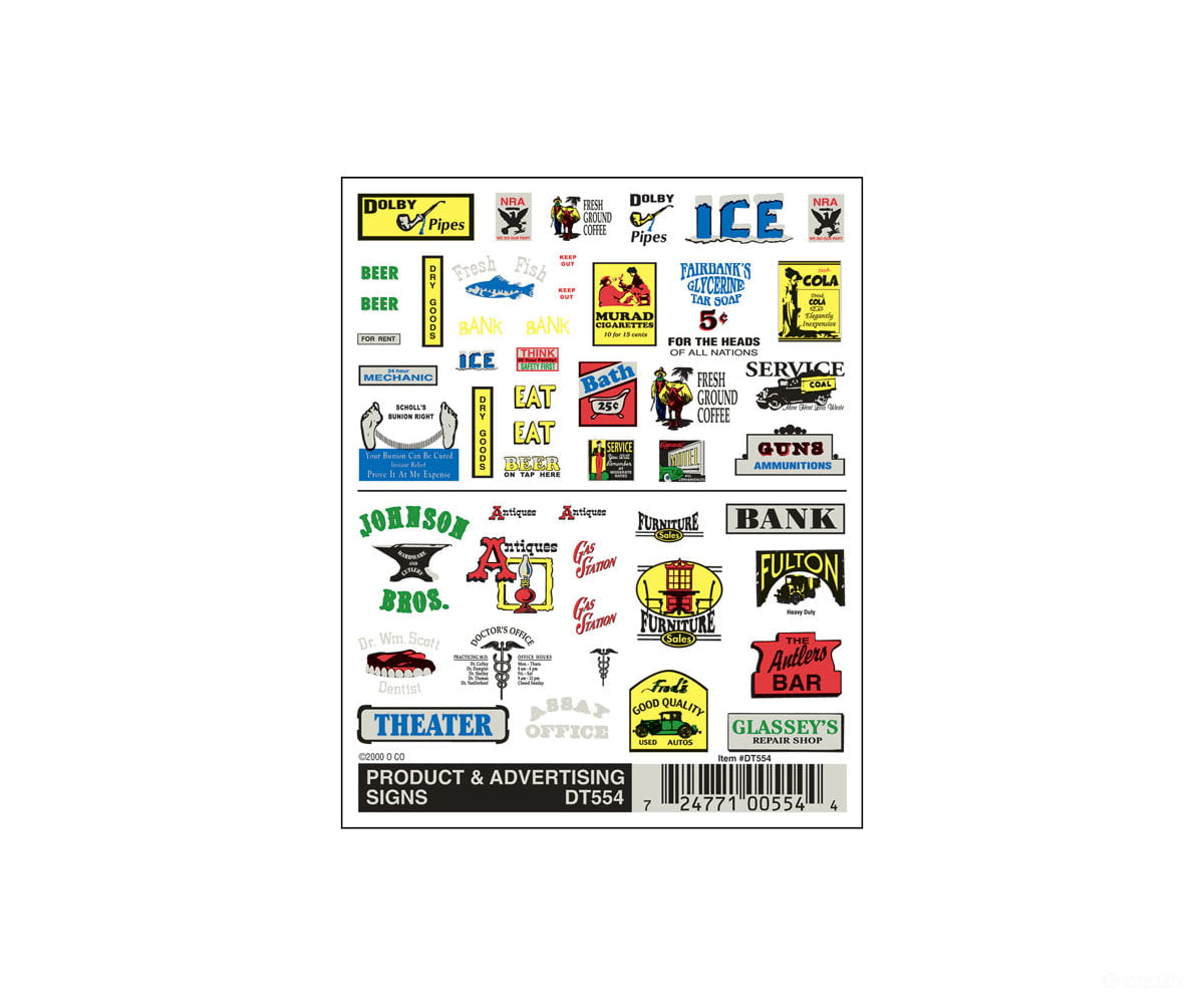 Woodland Scenics 554 Decal - Product & Advertising Signs Decals