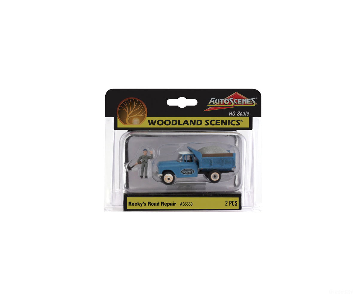 Woodland Scenics 5550 Rocky’s Road Repair Ho Scale Cars & Trucks