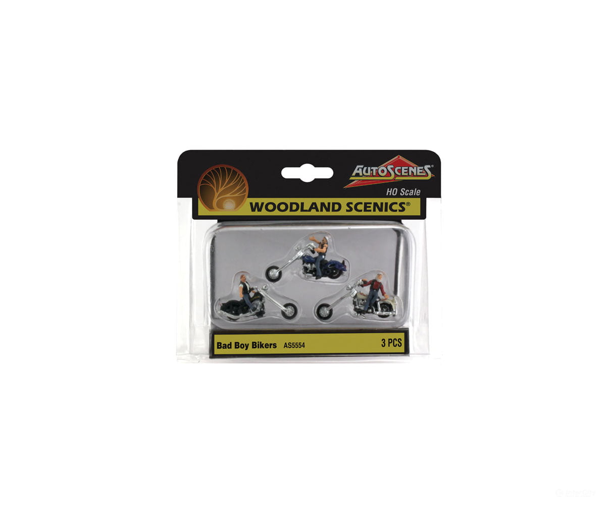 Woodland Scenics 5554 Bad Boy Bikers Ho Scale Cars & Trucks