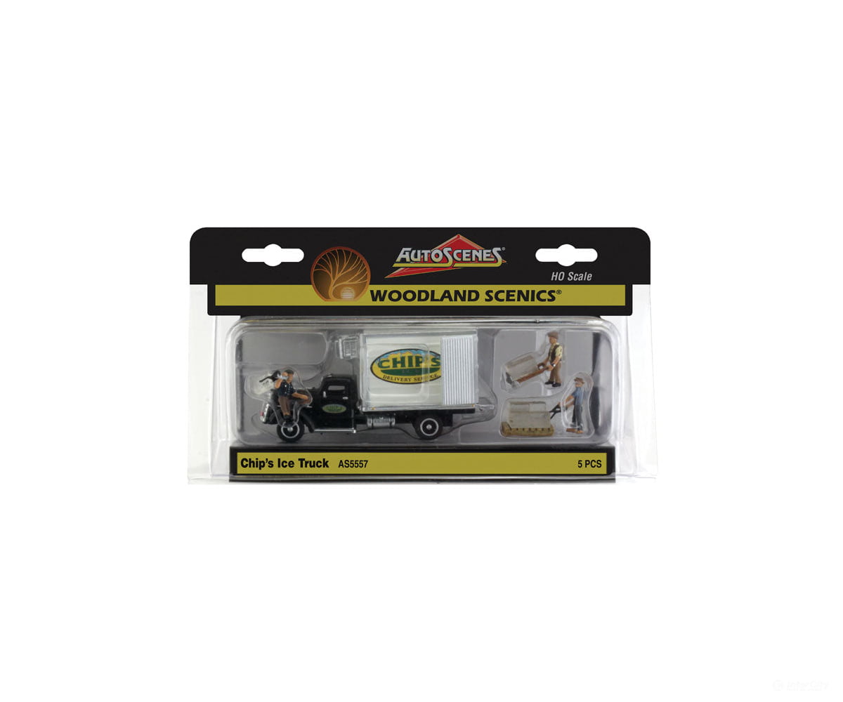 Woodland Scenics 5557 Chip’s Ice Truck Ho Scale Cars & Trucks