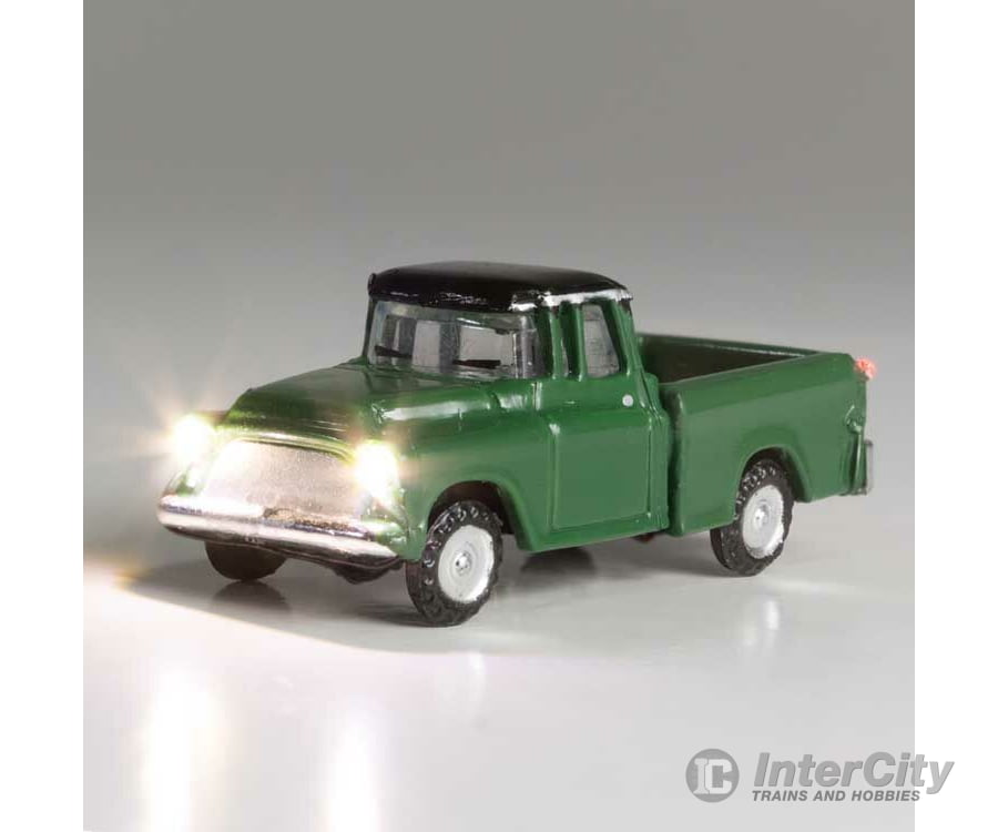 Woodland Scenics 5610 Green Pickup - Just Plug(R) Lighted Vehicle Green Cars & Trucks