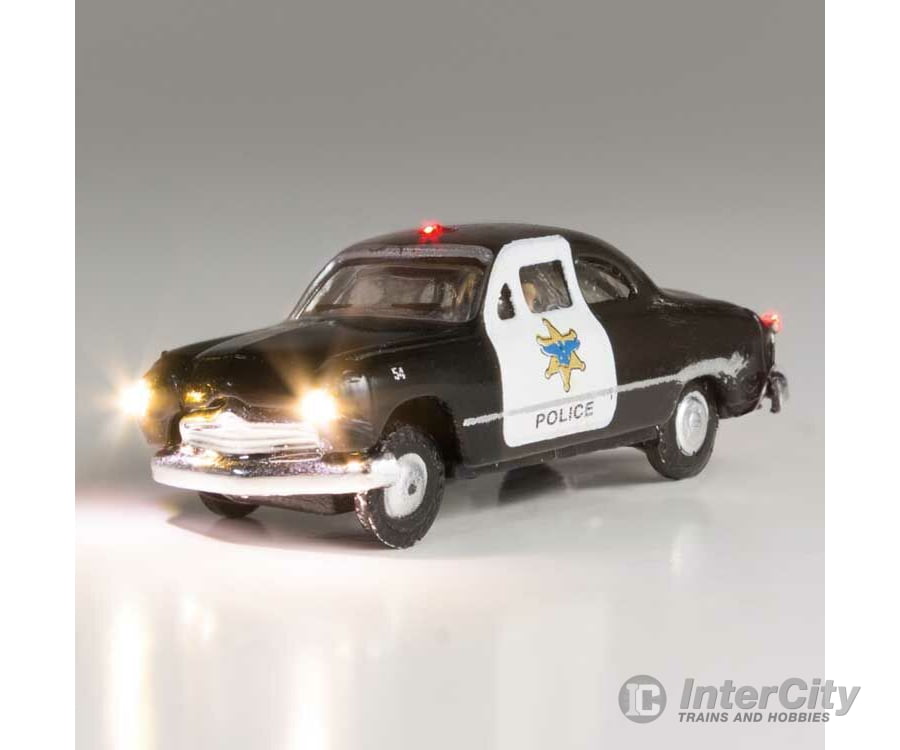 Woodland Scenics 5613 Just Plug(R) Lighted Vehicle Police Car (black white) Cars & Trucks