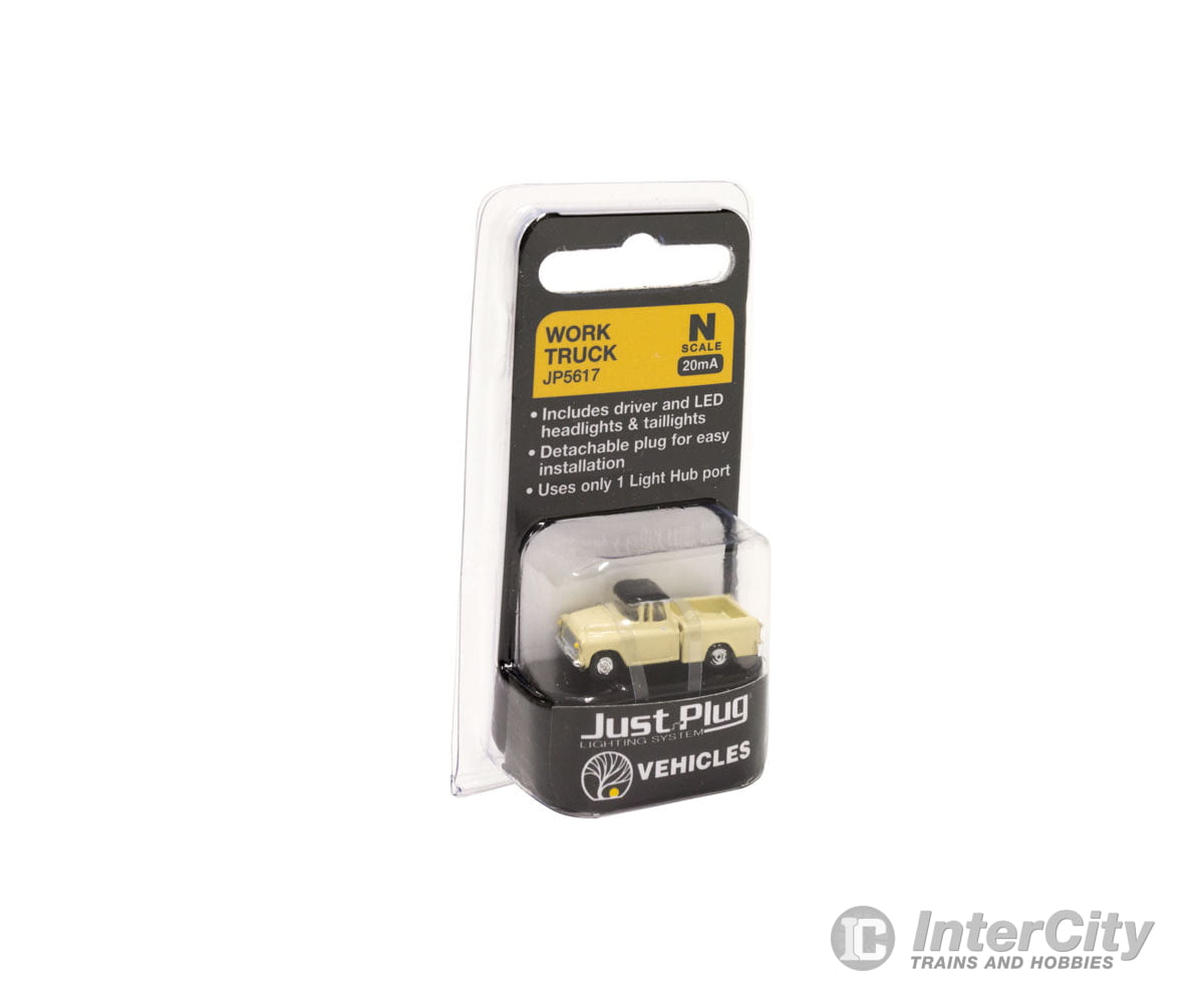 Woodland Scenics 5617 Just Plug(R) Lighted Vehicle - - Work Truck (Light Yellow) Cars & Trucks