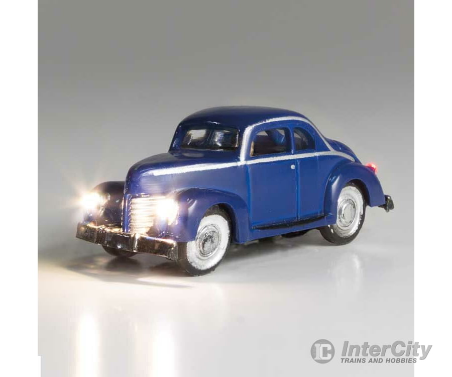Woodland Scenics 5618 Blue Coupe - Just Plug(R) Lighted Vehicle Blue Cars & Trucks