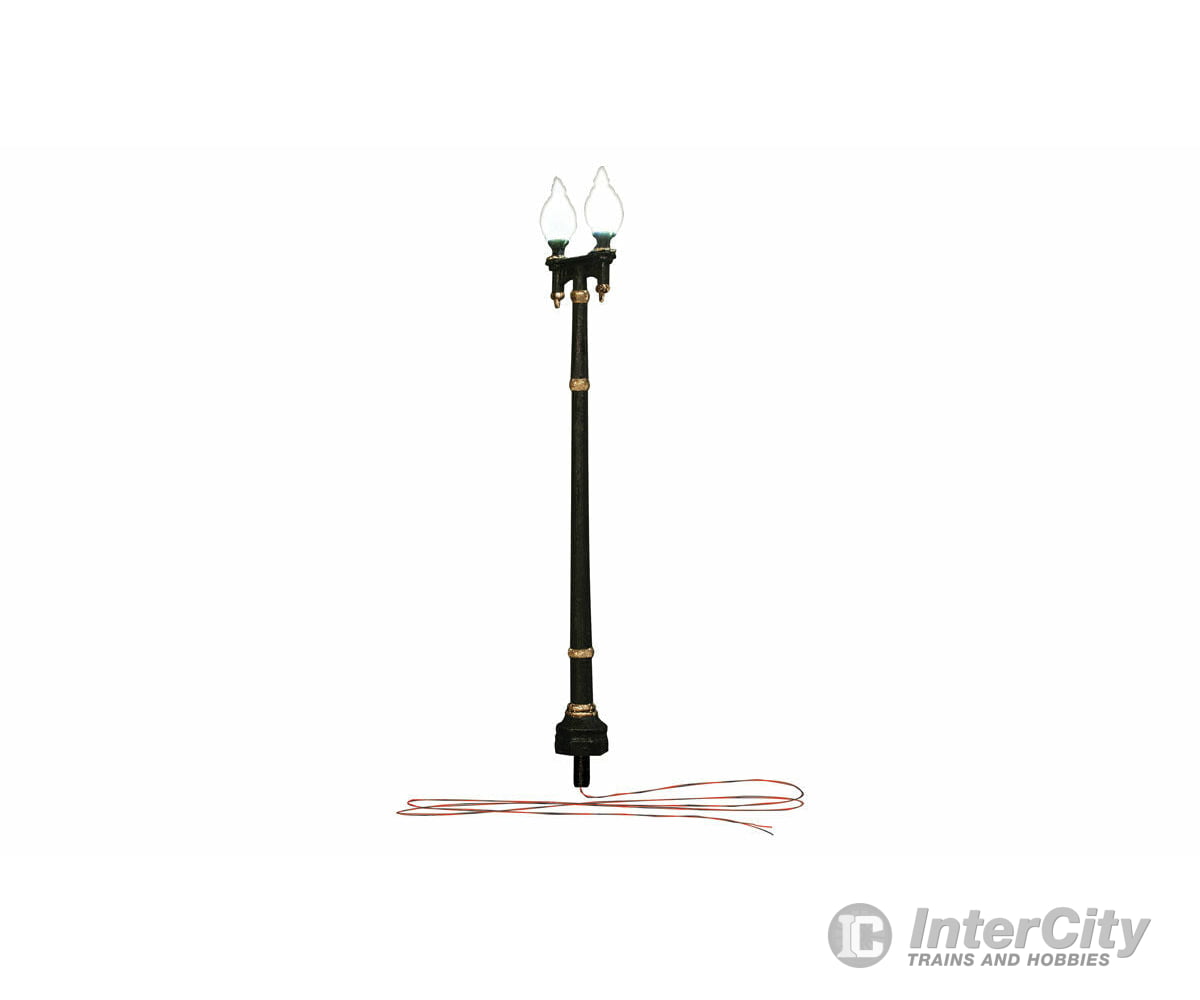 Woodland Scenics 5632 Double Lamp Post Street Lights (3/Pkg) (HO) Lights & Electronics