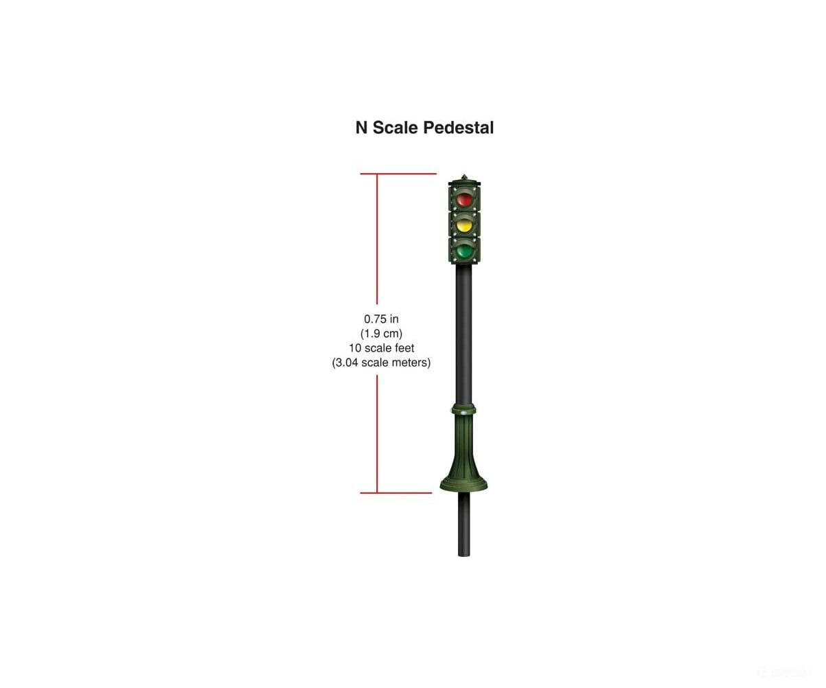 Woodland Scenics 5635 Pedestal Traffic Lights (N) Lights & Electronics
