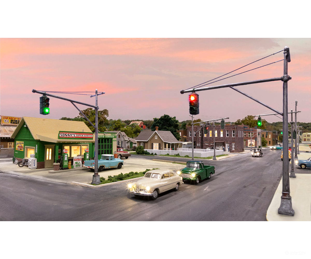 Woodland Scenics 5666 Mast Arm Traffic Lights (O) & Electronics