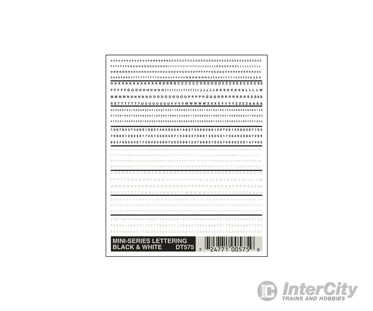 Woodland Scenics 575 N Scale Lettering Decals