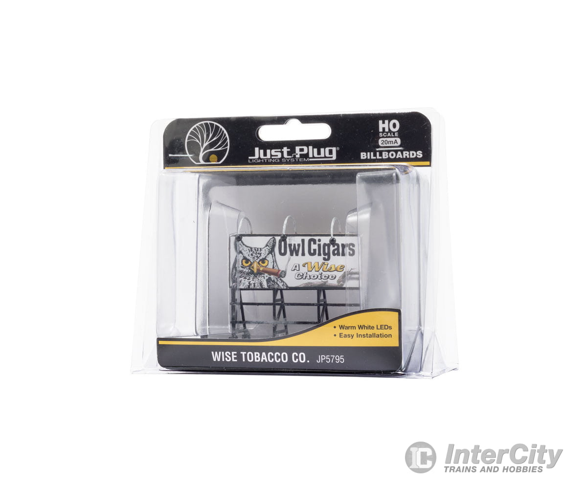 Woodland Scenics 5795 Lighted Billboard - Just Plug(R) Wise Tobacco Co. Lights & Electronics