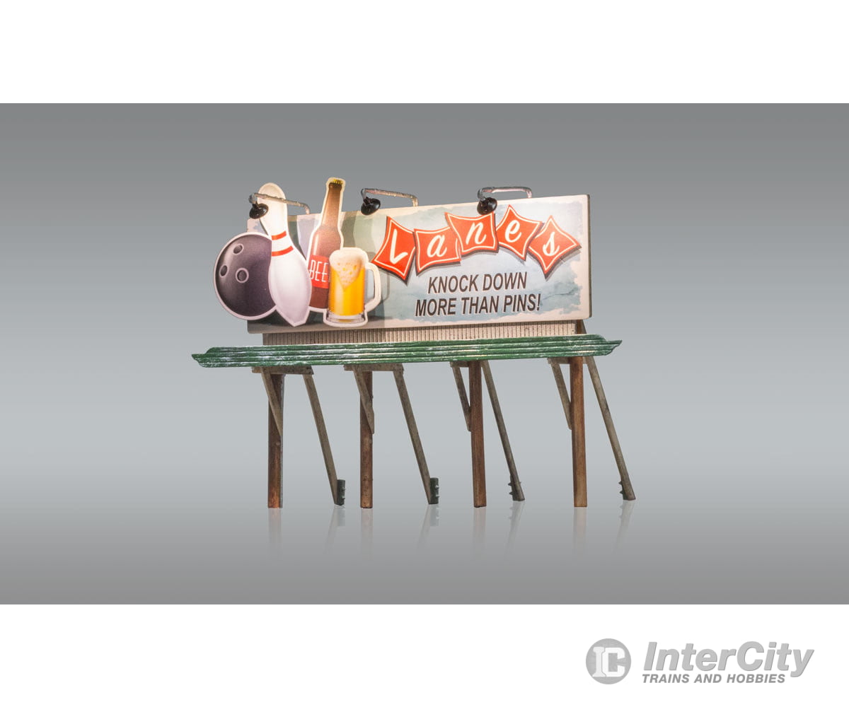 Woodland Scenics 5796 Lighted Billboard - Just Plug(R) Lanes Bowling And Bar Lights & Electronics