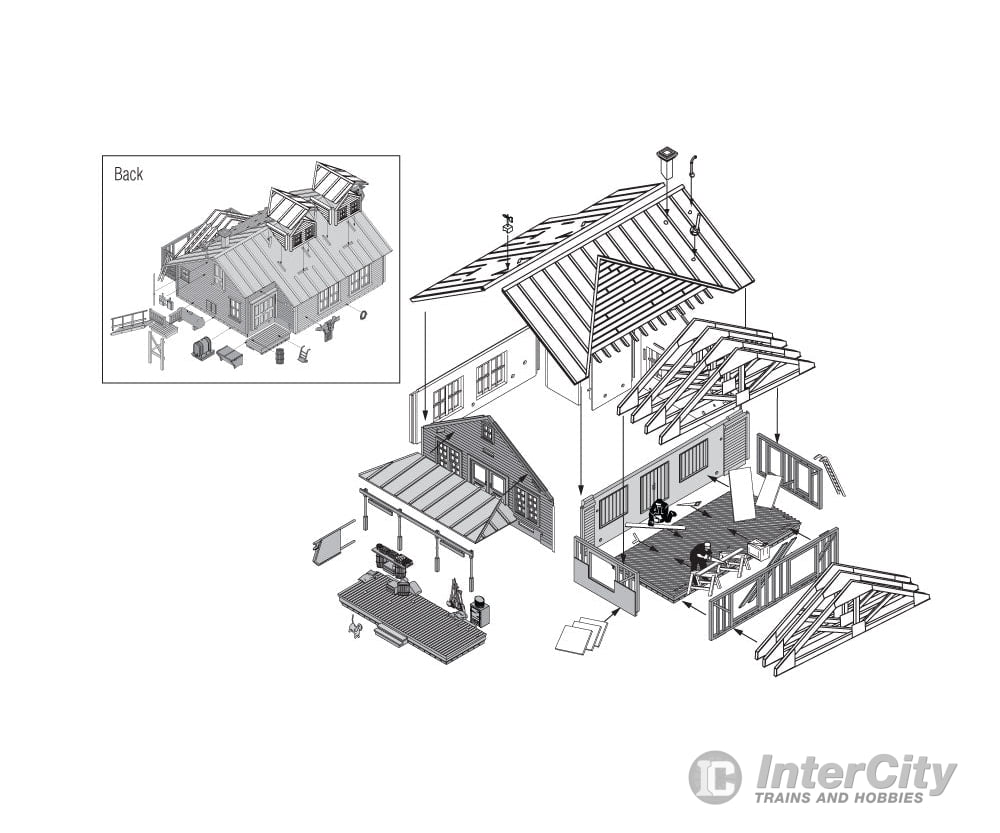 Woodland Scenics 5894 Country Store Expansion - Landmark Structures(R) - - Kit 13 - 1/8 X 11’