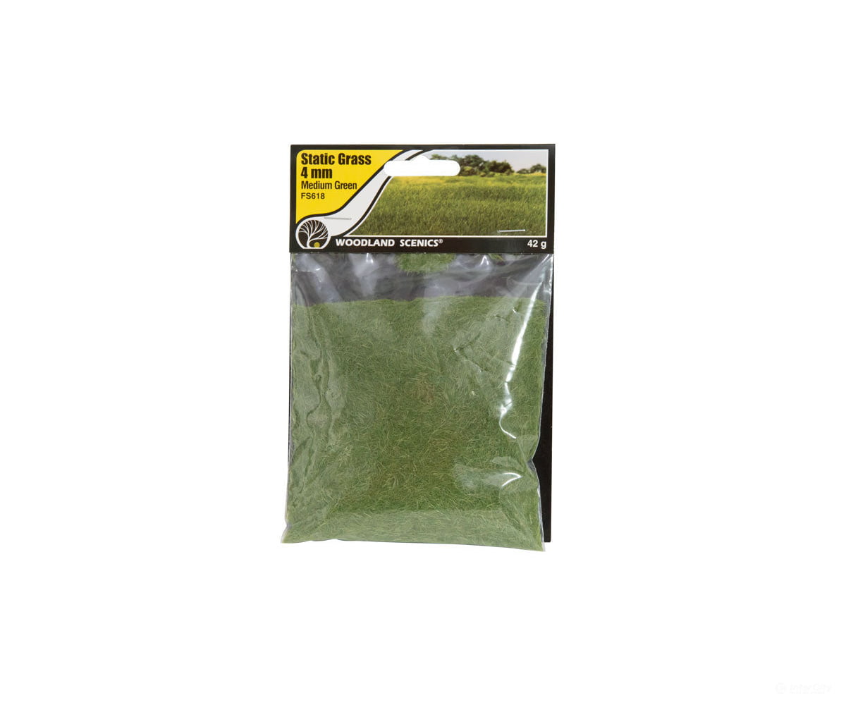 Woodland Scenics 618 Static Grass Medium Green 4Mm & Applicators