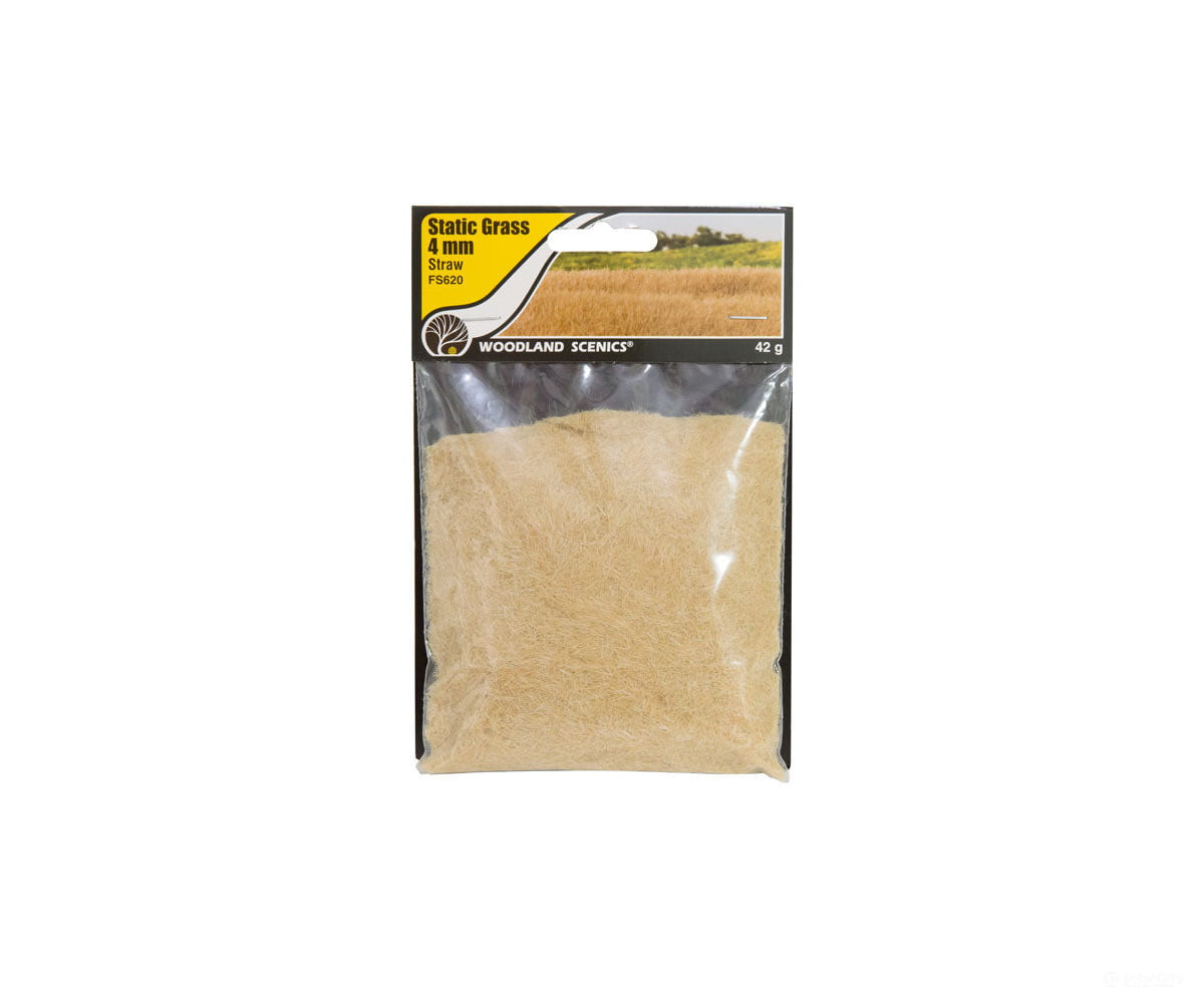 Woodland Scenics 620 Static Grass - Field System 1/8’ 4Mm Fibers Straw & Applicators