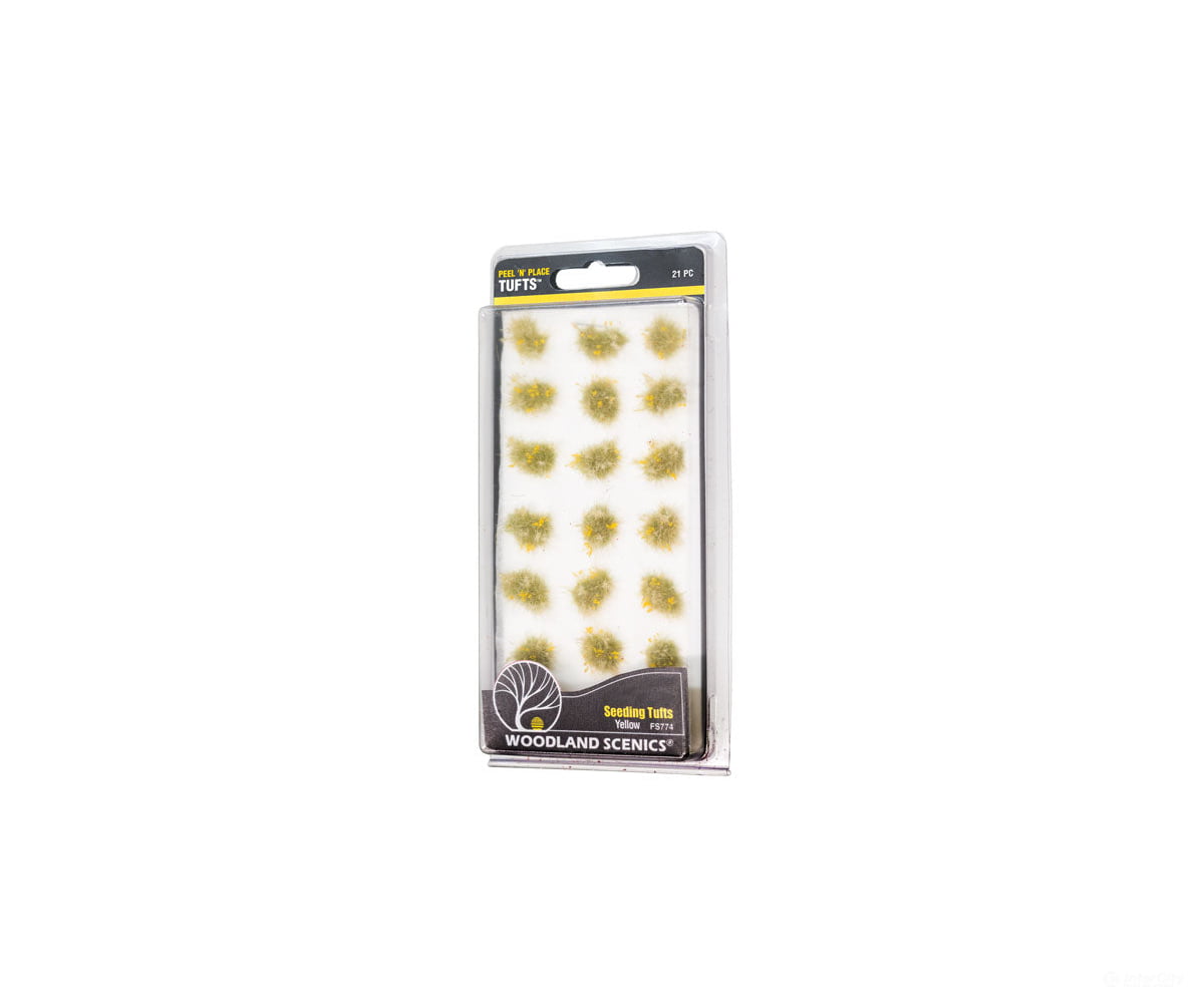 Woodland Scenics 774 Yellow Seeding Tufts Grass & Scenery Mats
