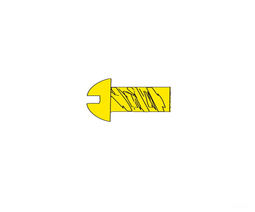 Woodland Scenics 801 Hob - Bits(R) 00 - 90 Round Head Screws - Brass Pkg(5) - - 1/8’ Long
