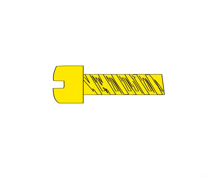 Woodland Scenics 822 Hob-Bits(R) 00-90 Fillister Head Screws - Brass Pkg(5) -- 1/4’ Long Hardware