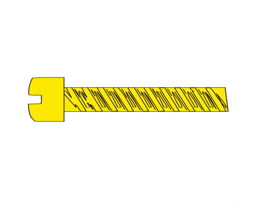Woodland Scenics 824 Hob-Bits(R) 00-90 Fillister Head Screws - Brass Pkg(5) -- 1/2’ Long Hardware