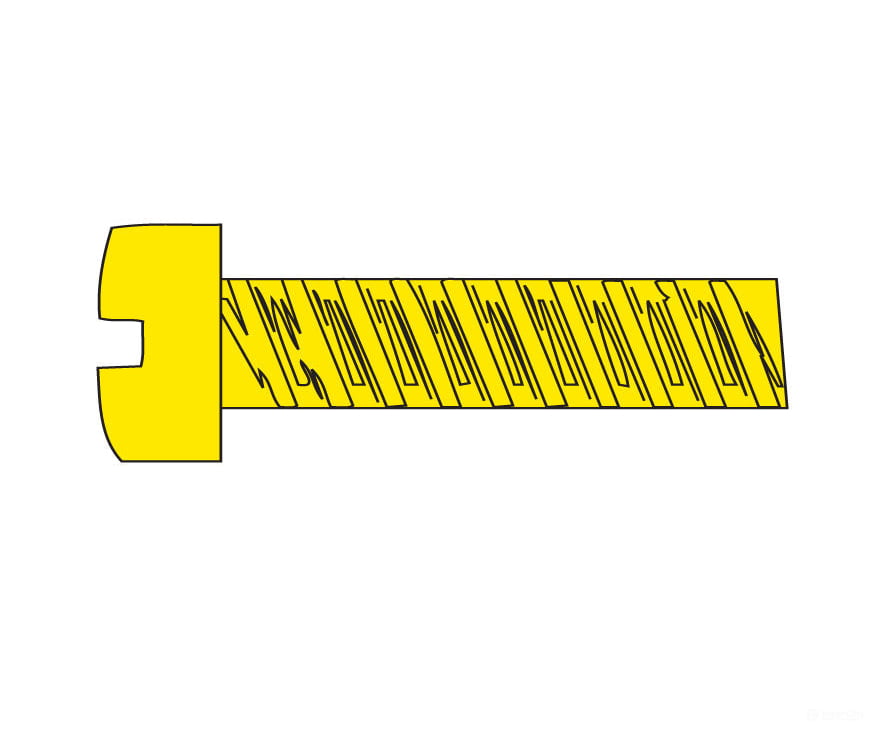 Woodland Scenics 832 Hob-Bits(R) 1-72 Fillister Head Screws - Brass Pkg(5) -- 1/2’ Long Hardware