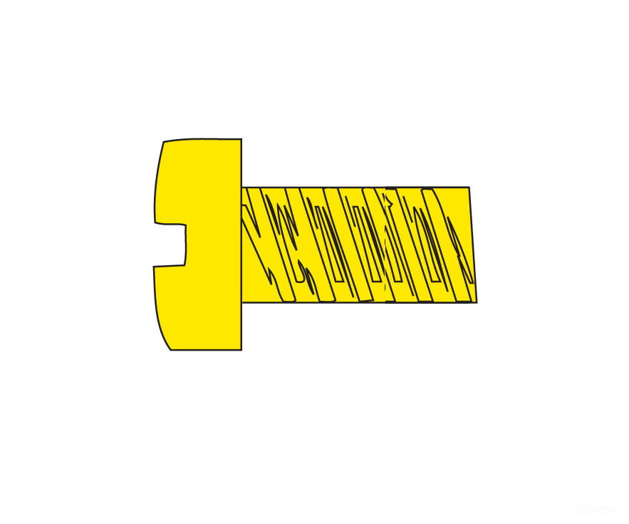Woodland Scenics 834 Hob-Bits(R) 2-56 Fillister Head Screws - Brass Pkg(5) -- 1/4’ Long Hardware